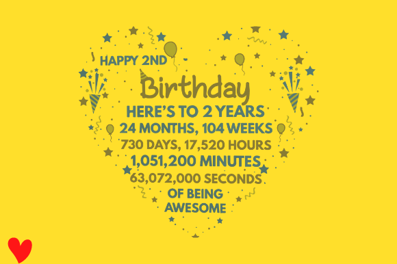Download 2ND BIRTHDAY CARD SVG PNG EPS PRINT POD - Print Collection