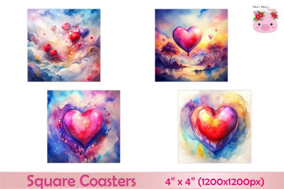 Download Heart Love Printable Valentine Coasters - Print Collection