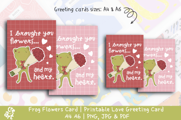 Download Frog Flowers Card | Printable PNG &amp; JPG - Print Collection