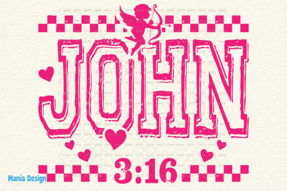 Download John 3:16 Retro Pink Valentine PNG - Premium Resources