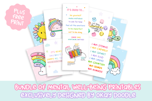 Download 12 Colourful Art Prints for Self-Care - Print Collection