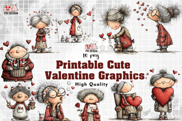 Download Printable Cute Valentine Graphics PNG - Print Collection