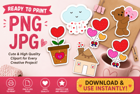 Download Printable Valentine's Day Stickers - Print Collection
