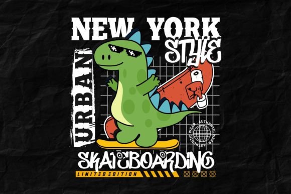 Download Skateboard Dinosaur Urban T Shirt Print - Print Collection