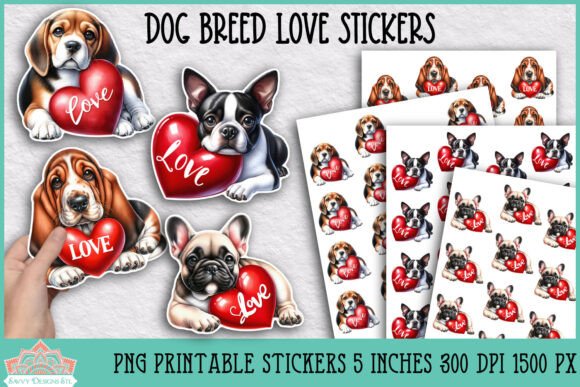Download Dog Breed Printable Valentine Stickers - Print Collection