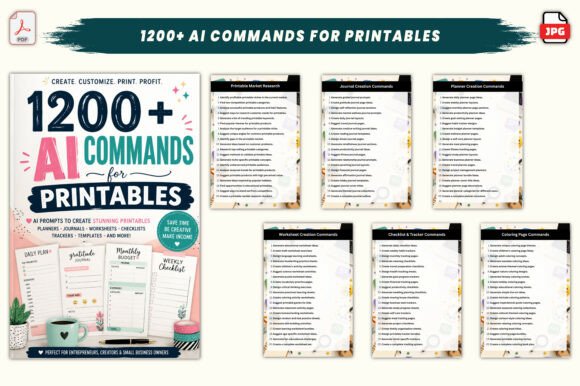 Download 1200+ AI Commands for Printables - Print Collection